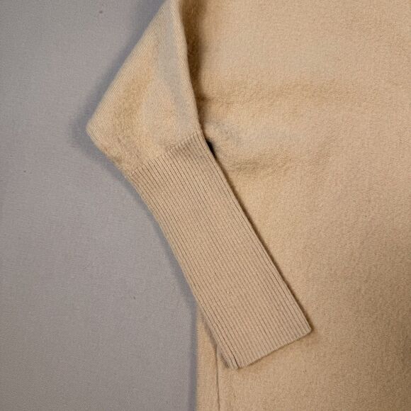 TELLURIDE CLOTHING CO. 100% Extra Fine Merino Wool Women Sweater , Medium Beige - Picture 3 of 6